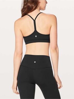 Lululemon Flow Y Bra Sz 4 *Nulu In Black